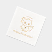 Abschluss-Owl in einem Hut mit Scroll Servietten Mit Folie (Links)