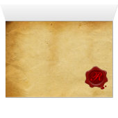 ABSCHLUSS OWL PARCHMENT RED WAX SIEGEL MONOGRAM (Innenansicht Horizontal (Unten))