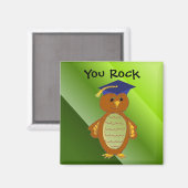 Abschluss Owl You Rock Magnet (Vorderseite/Rückseite)