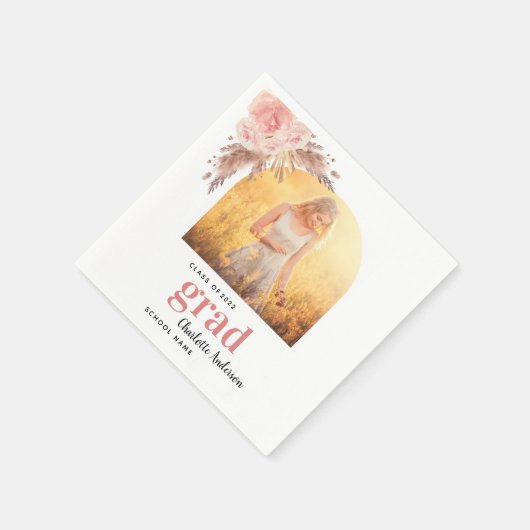 Abschluss Pampas Gras Foto Serviette (Ecke)