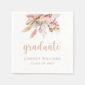 Abschluss Pampas Gras Neutraltonenpapier Serviette (Vorderseite)