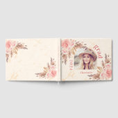 Abschluss Pampas Gras Rose Goldfloralen 2025 Gästebuch (Voll)