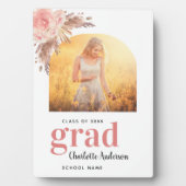 Abschluss Pampelgras Rosa Blumengras Foto Fotoplatte (Vorderseite)