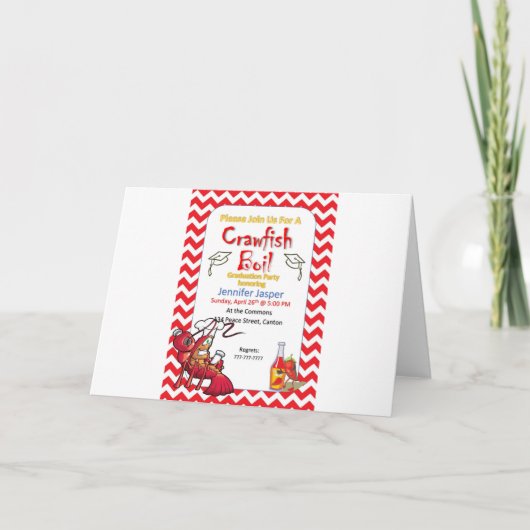 Abschluss-Panzerkrebs-Blutgeschwür-Party Einladung (Vorderseite)