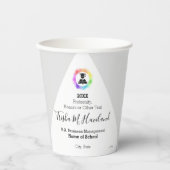 Abschluss Paper Cups Light Gray and White HAMbyWG Pappbecher (Vorderseite)