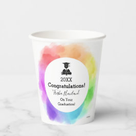 Abschluss Paper Cups Wasserfarbe HAMbyWG Pappbecher