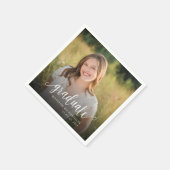 Abschluss Paper für modernes Skript-Foto Serviette (Ecke)