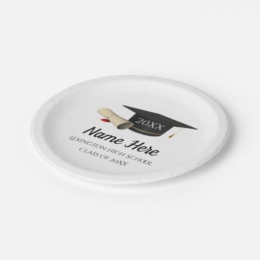 Abschluss Paper Tellers Class 2025 Pappteller (Schrägansicht)