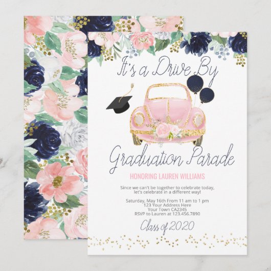 Abschluss-Parade Einladung (Vorne/Hinten)