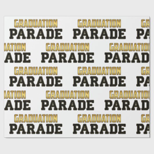 Abschluss-Parade Geschenkpapier (Flach)