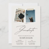 Abschluss Part Invite - Modernes Script Einladung (Vorderseite)