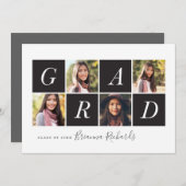 Abschluss-Party des ABSOLVENT Multi-Foto Einladung (Vorne/Hinten)