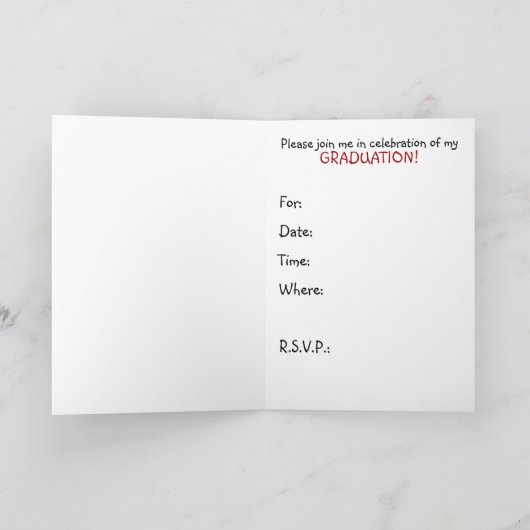 Abschluss-Party Einladung (Innenseite)