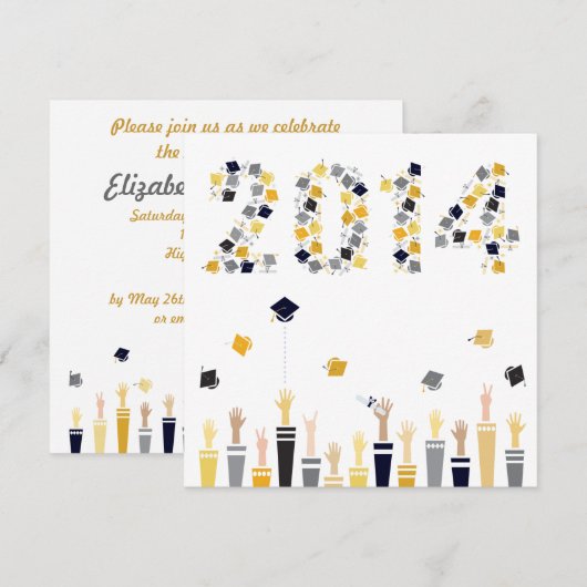 Abschluss-Party Einladung 2014 II (Vorne/Hinten)