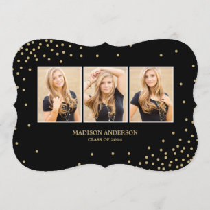 Abschluss-Party Einladung der Confetti-Sammlungs- 