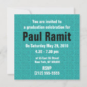 Abschluss-Party Einladung des (Rückseite)