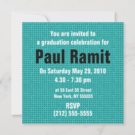 Abschluss-Party Einladung des (Rückseite)