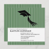 Abschluss-Party Einladung mit Kappe und Quaste (Vorne/Hinten)