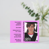 Abschluss-Party Einladungs-lustiges Einladung (Stehend Vorderseite)