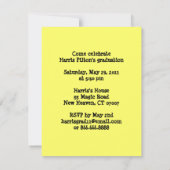 Abschluss-Party Einladungs-Schulbus 7 Einladung (Rückseite)