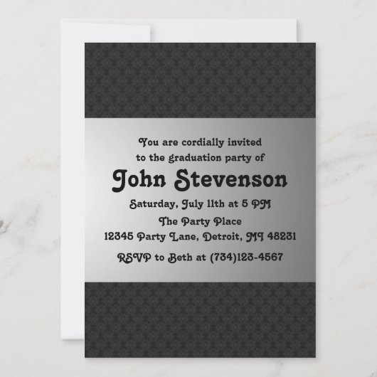 Abschluss-Party laden ein Einladung (Rückseite)