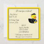 Abschluss-Party mit Gummienten-Absolvent Einladung (Rückseite)