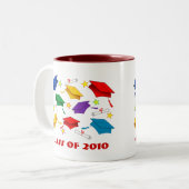 Abschluss-Party-Tassen - Klasse von 2010 Zweifarbige Tasse (Vorderseite Links)