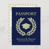 Abschluss Pass Einladungspostkarte (Vorne/Hinten)