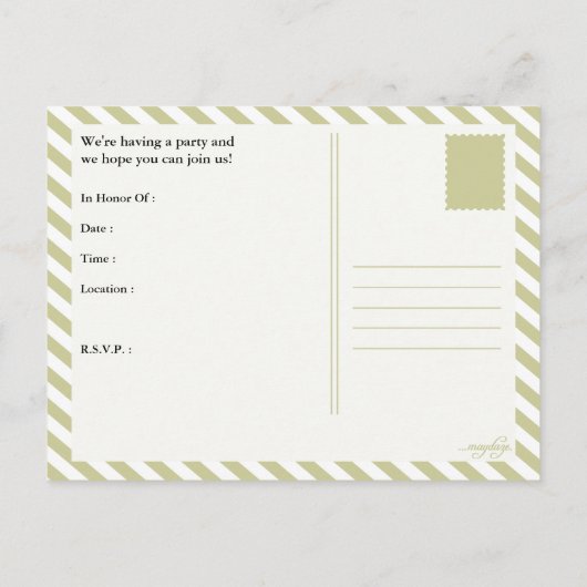 Abschluss Pass Einladungspostkarte (Rückseite)