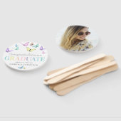 Abschluss Pastel Rainbow Butterfly Foto Fächer (Non-assembled)