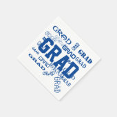 Abschluss Pattern Blue White School Colors Serviette (Ecke)