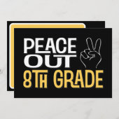 Abschluss Peace Out 8. Klasse Party Einladung (Vorne/Hinten)