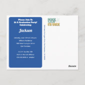 Abschluss Peace Out 8. Klasse Party Postkarte (Rückseite)