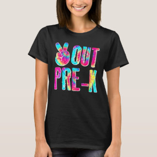Abschluss Peace Sign Out Pre-K Gefärbte Krawatte 1 T-Shirt