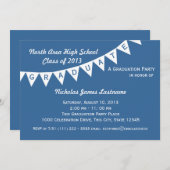 Abschluss Pennant Flag Ändern Farbe Einladung (Vorne/Hinten)