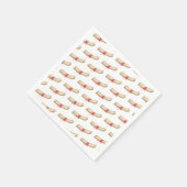 Abschluss Pergament Diplom Rotes Band Serviette (Ecke)