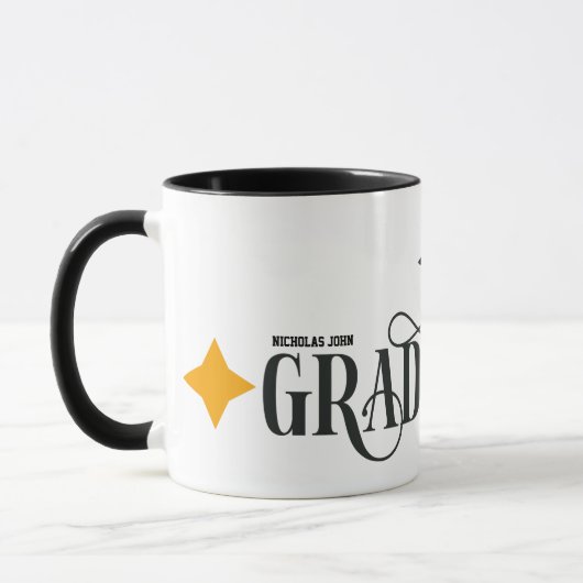 Abschluss personalisieren Name Tasse (Links)