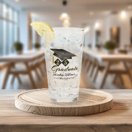 Abschluss Personalisiert Black & Gold 20XX Glas