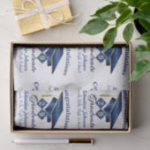 Abschluss Personalisiert Blue & Gold Seidenpapier (Geschenk)