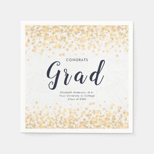 Abschluss Personalisiert Elegant Serviette (Vorderseite)