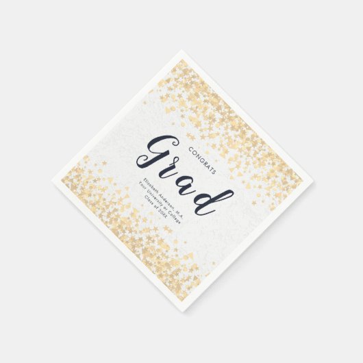 Abschluss Personalisiert Elegant Serviette (Ecke)