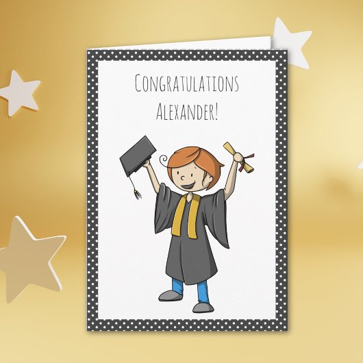 Abschluss Personalisiert Graduate Celebating Niedl Karte