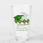 Abschluss Personalisiert Green & Gold 20XX Glas (Vorderseite)