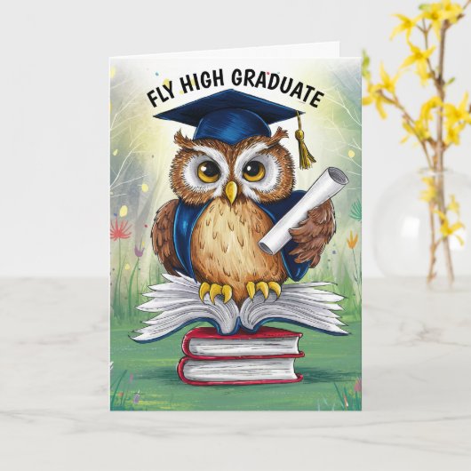 Abschluss Personalisiert Karte (Gelbe Blume)