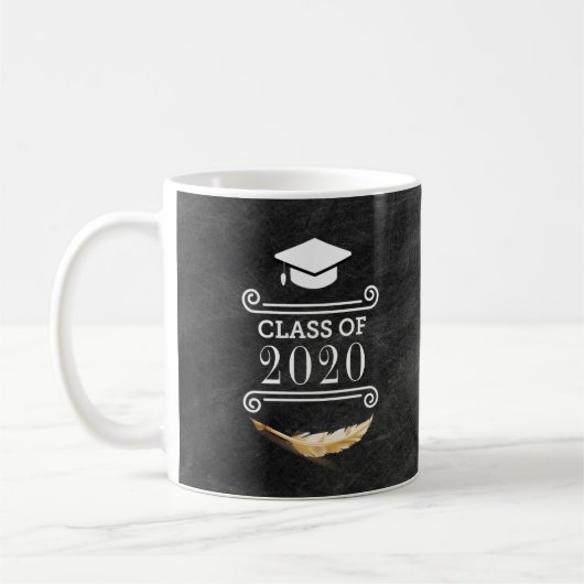 Abschluss Personalisiert Retro-Chalkboard Kaffeetasse (Links)
