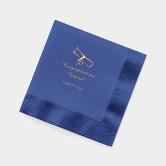 Abschluss Personalisiert Servietten Mit Folie (Links)