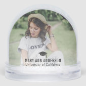 Abschluss personalisierte Foto Geschenkidee Schneekugeln (Rückseite)