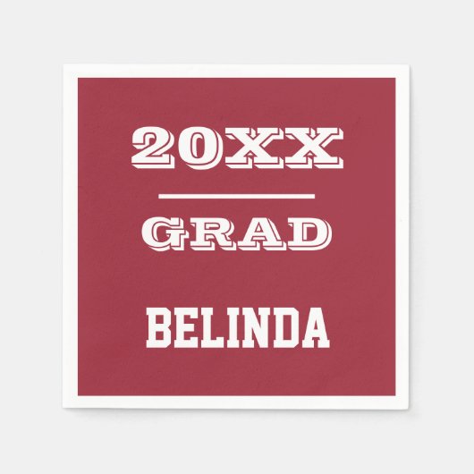 Abschluss Personalisierte Ideen Serviette (Vorderseite)