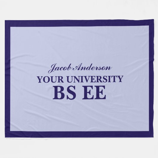 Abschluss Personalisierter Name Fleecedecke (Vorderseite (Horizontal))