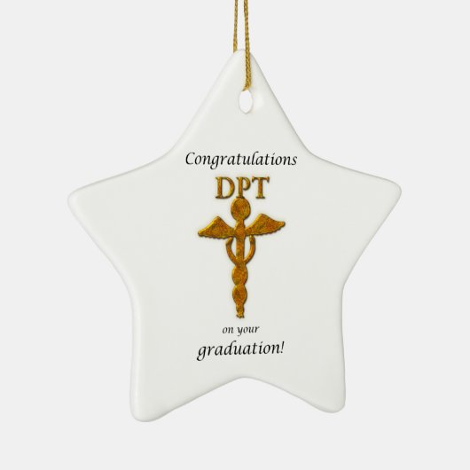 Abschluss Physikalische Therapie Gratulation Keramik Ornament (Rechts)